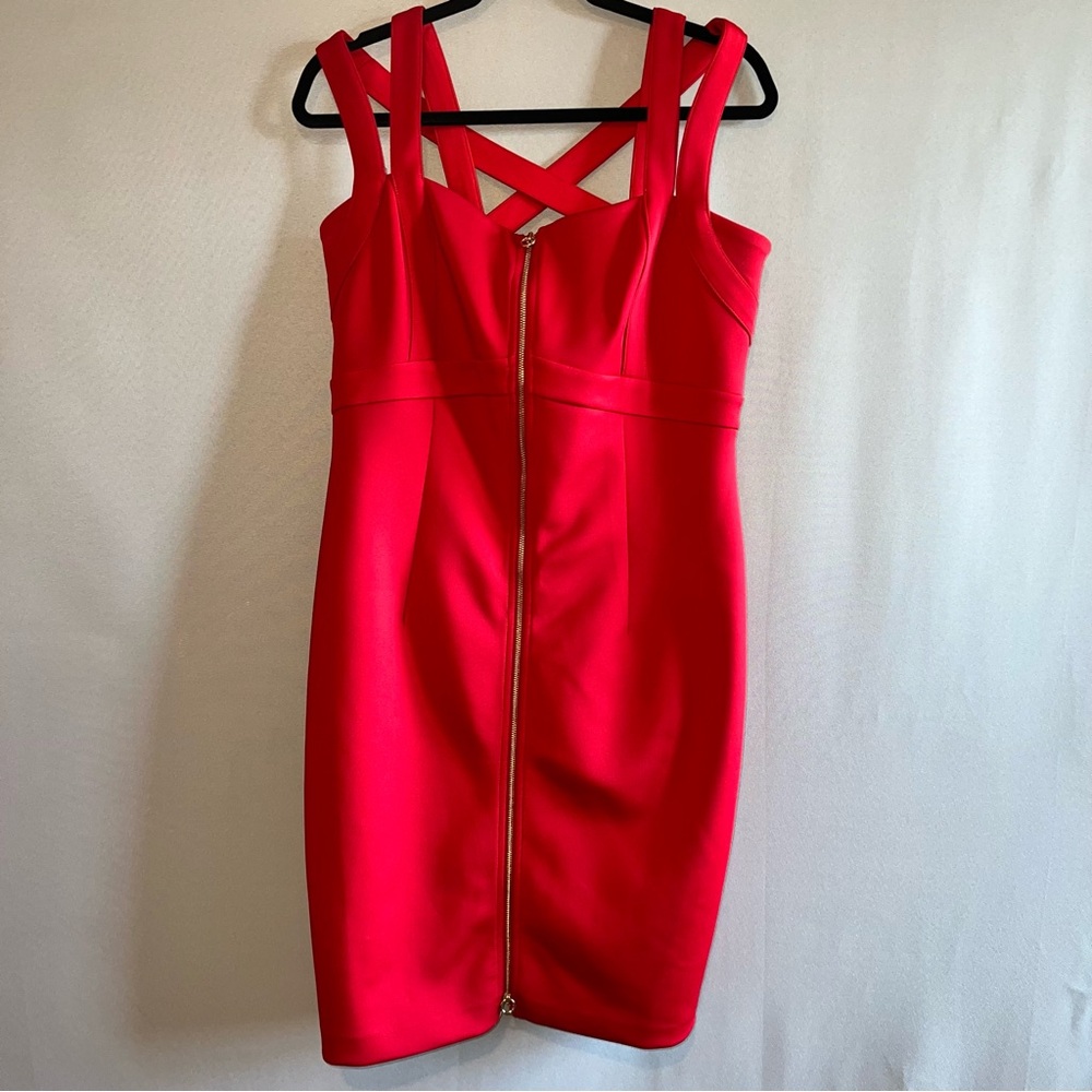 Calvin Klein Striking Red Bodycon Mini Dress